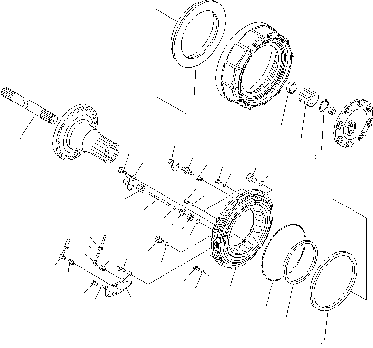 Dump Trucks Komatsu / HM400-2 S/N 2001-2632 (ecot3, For EU)(hm400-2c) / REAR AXLE (BRAKE CYLINDER) (L.H.)(#2001-)(150960 : F3560-06A0)