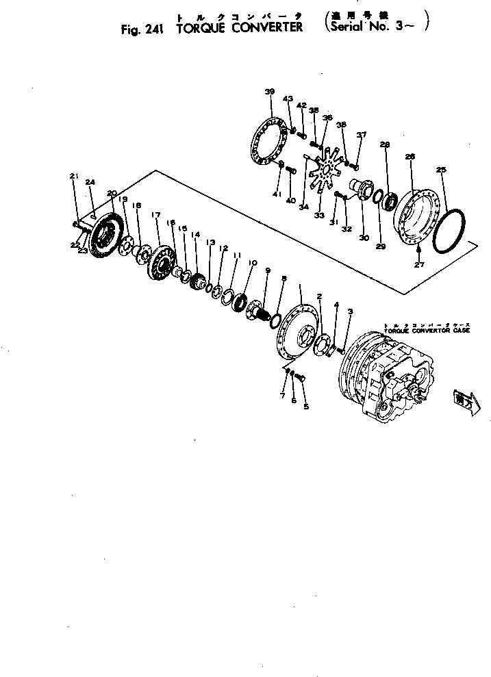 Wheel Loaders Komatsu / JH60-1 S/N 3-3916(jh60-1r) / TORQUE CONVERTER(060010 : 241)
