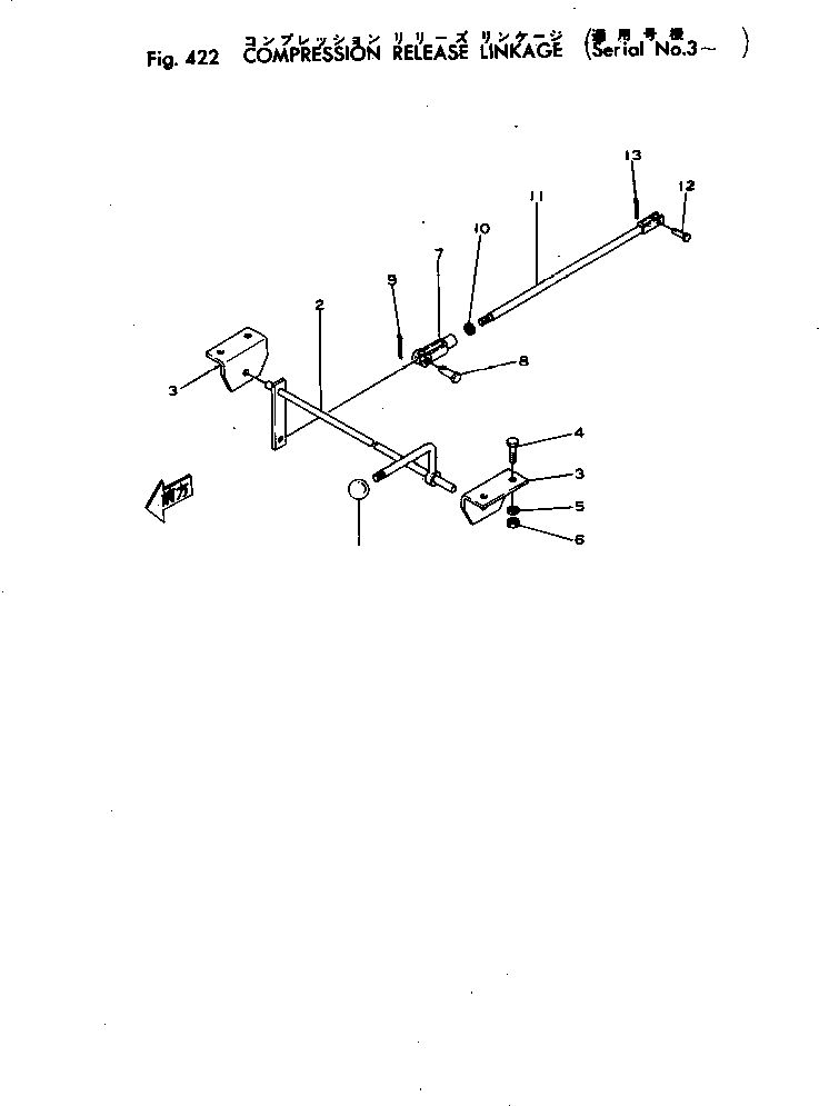 Wheel Loaders Komatsu / JH60-1 S/N 3-3916(jh60-1r) / DECOMPRESSION LINKAGE(120040 : 422)