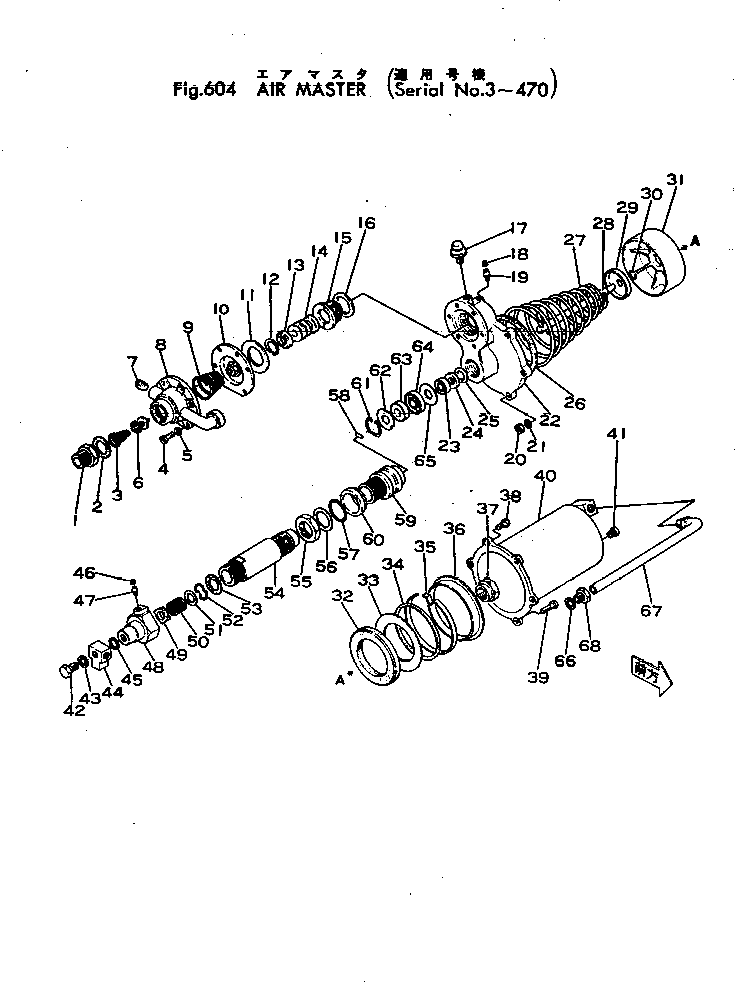 Wheel Loaders Komatsu / JH60-1 S/N 3-3916(jh60-1r) / AIR MASTER(#3-470)(180090 : 604)