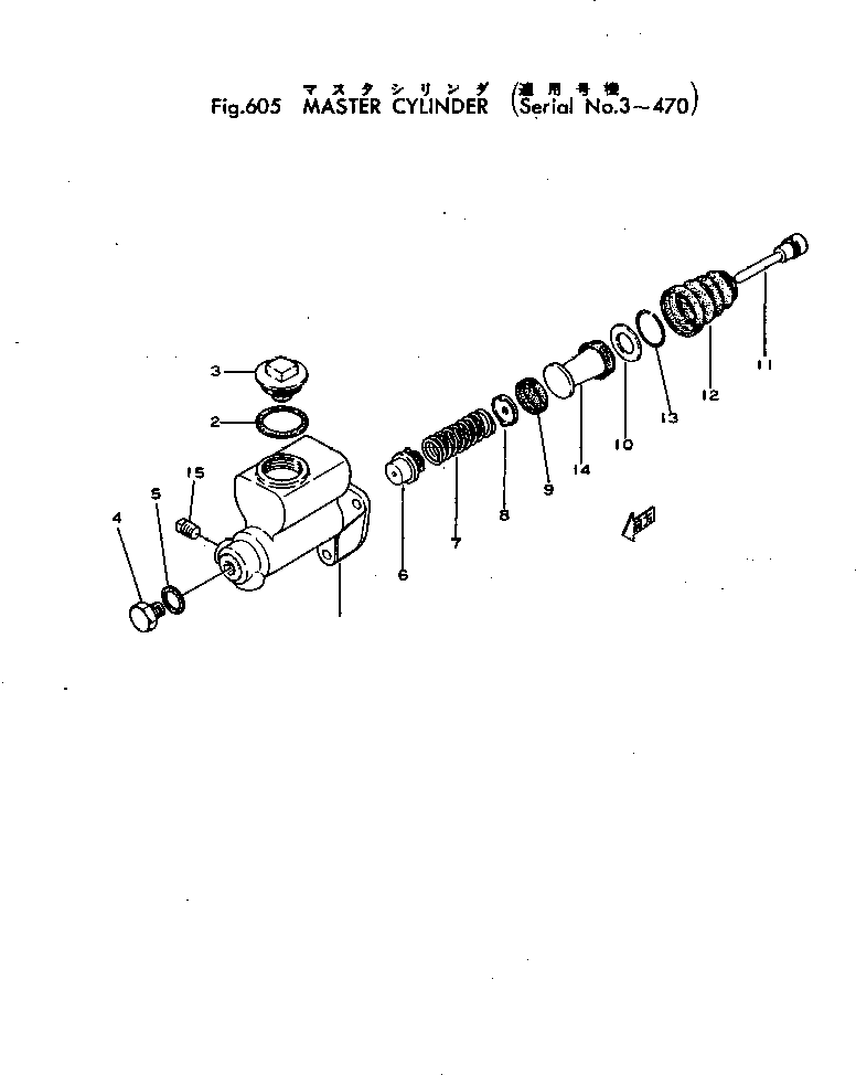Wheel Loaders Komatsu / JH60-1 S/N 3-3916(jh60-1r) / MASTER CYLINDER(#3-470)(180130 : 605)
