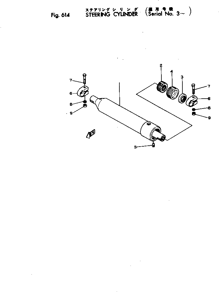 Wheel Loaders Komatsu / JH60-1 S/N 3-3916(jh60-1r) / STEERING CYLINDER(180250 : 614)