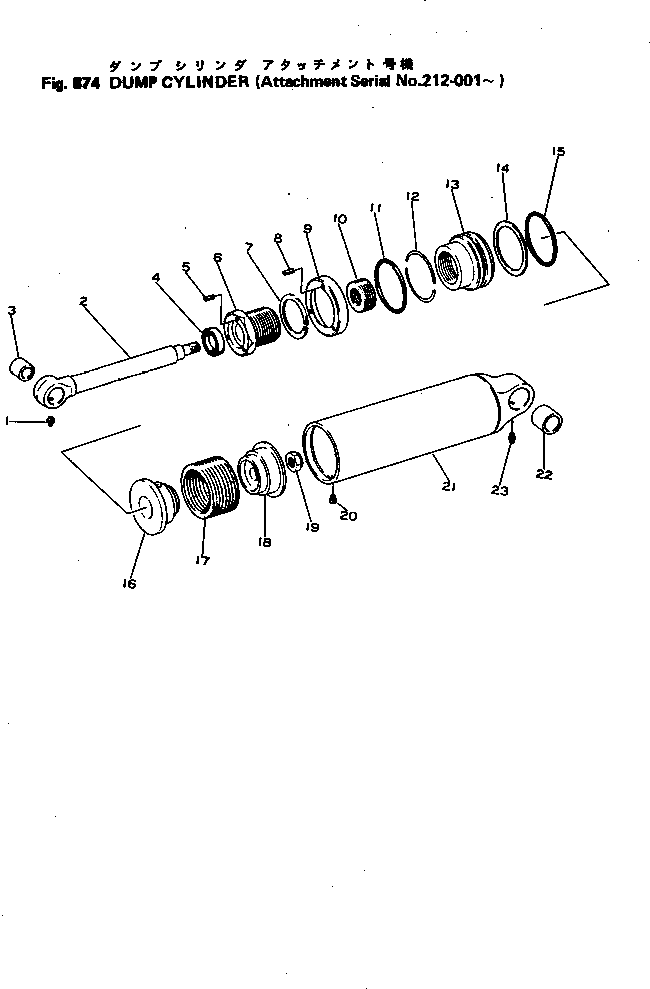 Wheel Loaders Komatsu / JH60-1 S/N 3-3916(jh60-1r) / DUMP CYLINDER(210540 : 874)