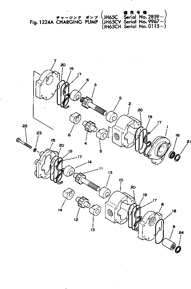 Wheel Loaders Komatsu / JH65C-2 S/N 3-UP(jh65c-2r) / CHARGING PUMP(#2859-)(060050 : 1224A)