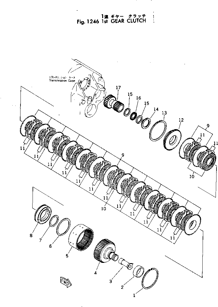 Wheel Loaders Komatsu / JH65C-2 S/N 3-UP(jh65c-2r) / 1ST GEAR CLUTCH(#3-)(060130 : 1246)