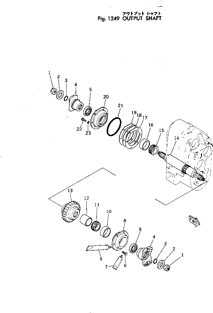 Wheel Loaders Komatsu / JH65C-2 S/N 3-UP(jh65c-2r) / OUTPUT SHAFT(#3-)(060160 : 1249)