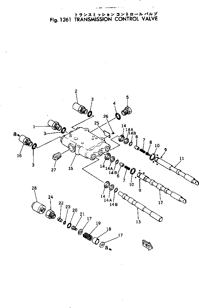Wheel Loaders Komatsu / JH65C-2 S/N 3-UP(jh65c-2r) / TRANSMISSION CONTROL VALVE(#3-)(060180 : 1261)