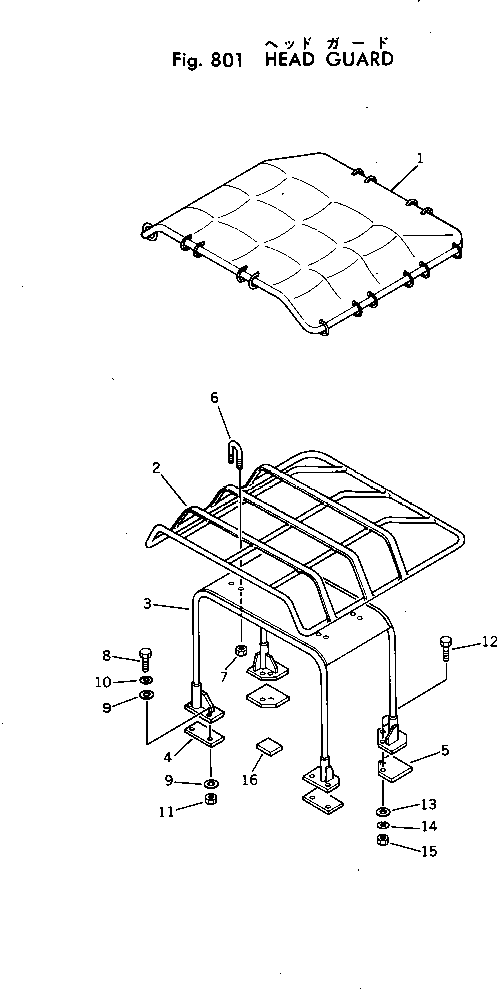Wheel Loaders Komatsu / JH80C-1 S/N 10001-UP(jh80c-1r) / HEAD GUARD(240010 : 801)