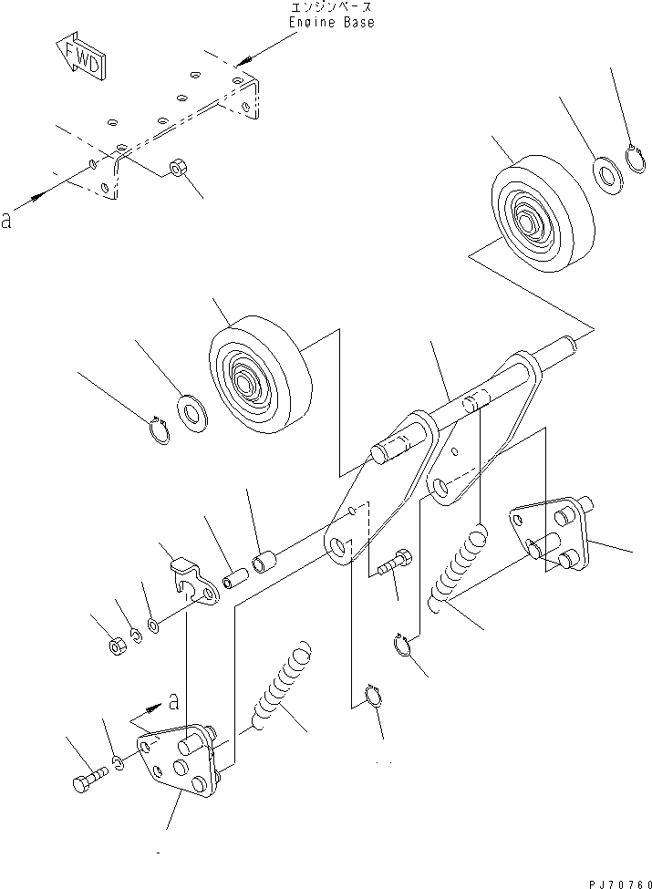 Rollers Komatsu / JP45-3 S/N 15001-UP(jp45-3r) / CARRIER(060010 : 4301)