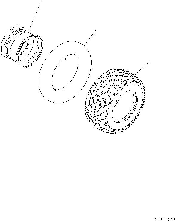 Rollers Komatsu / JV100WA-1 S/N 20003-UP(jv100w0c) / REAR WHEEL(090030 : 3011)