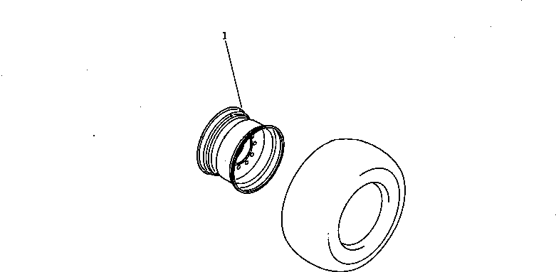 Rollers Komatsu / JV100WA-1 S/N 20003-UP(jv100w0c) / REAR WHEEL (FOR TIRE LESS) (EXCEPT JAPAN)(#20065-)(090040 : 3013)