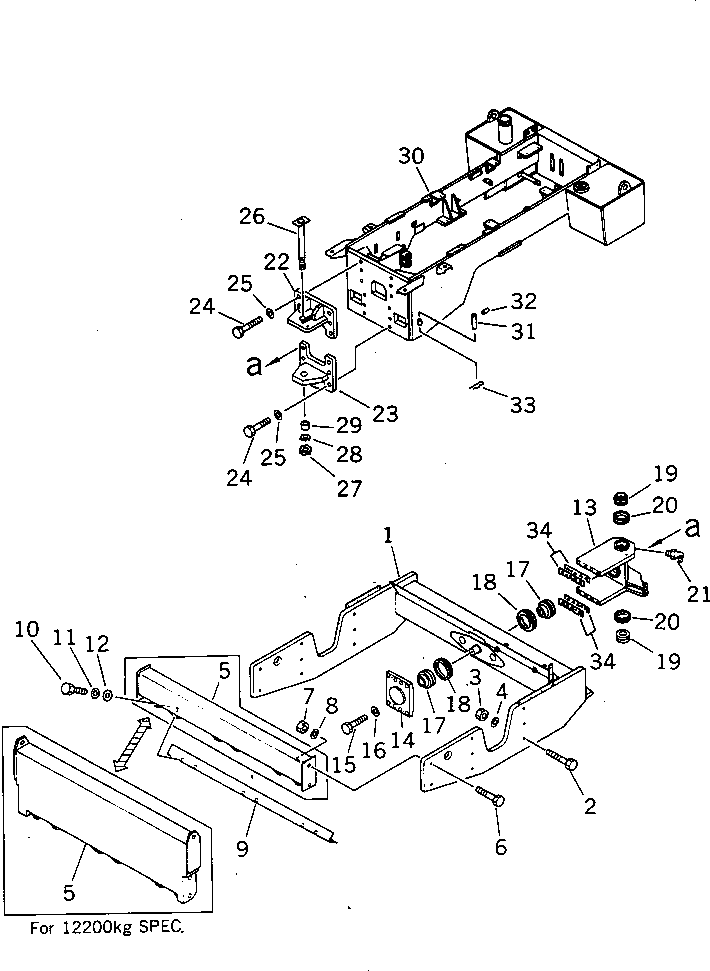 Rollers Komatsu / JV100WA-1 S/N 20003-UP(jv100w0c) / FRAME (FOR ROLLER COVER LESS)(#20065-)(150020 : 5003)