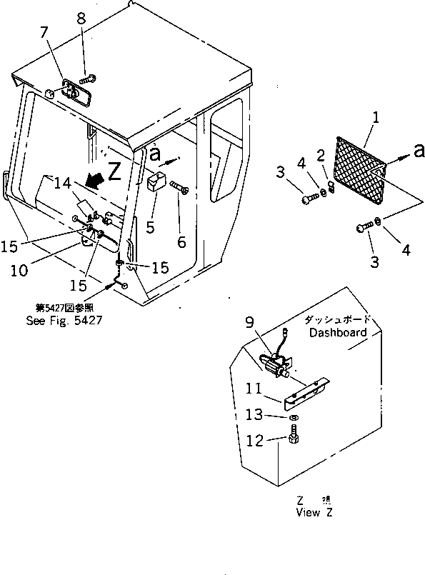 Rollers Komatsu / JV100WA-1 S/N 20003-UP(jv100w0c) / LIGHTER (FOR C-TYPE CAB)(150210 : 5439)