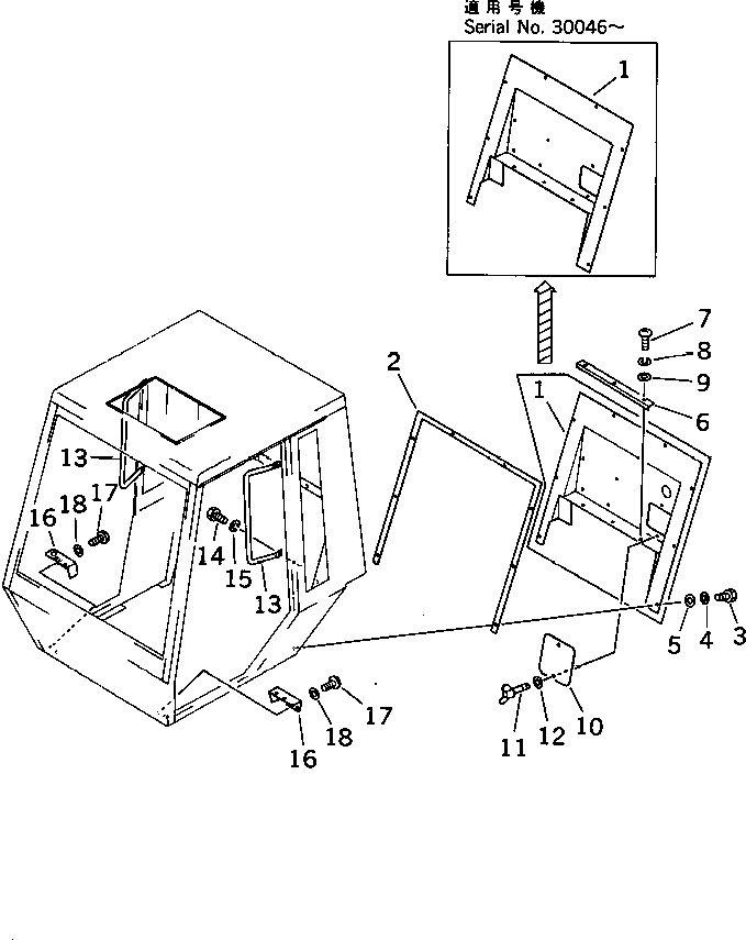 Rollers Komatsu / JV100WA-1 S/N 20003-UP(jv100w0c) / STEEL CAB (WITH ROOF DOOR TYPE) (3/6) (B-TYPE) (EXCEPT JAPAN)(150340 : 5485)