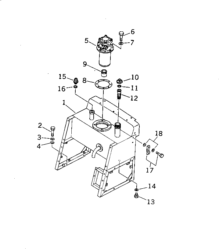 Rollers Komatsu / JV100WA-1 S/N 20003-UP(jv100w0c) / HYDRAULIC TANK(#20083-)(180020 : 6001A)