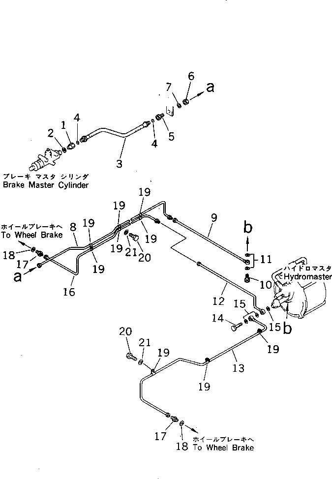 Rollers Komatsu / JV100WP-1 S/N 30003-UP(jv100w1r) / BRAKE PIPING(120130 : 4223)