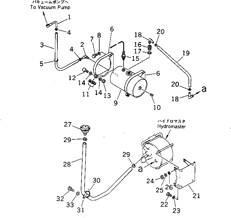 Rollers Komatsu / JV100WP-1 S/N 30003-UP(jv100w1r) / BRAKE VACUUM PIPING(120150 : 4227)