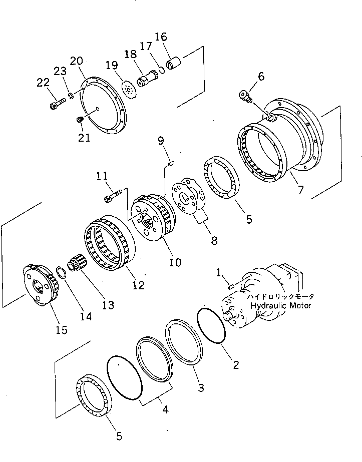 Rollers Komatsu / JV100WP-1 S/N 30003-UP(jv100w1r) / HYDRAULIC MOTOR (FOR FRONT TRAVEL) (2/2)(180120 : 6143)
