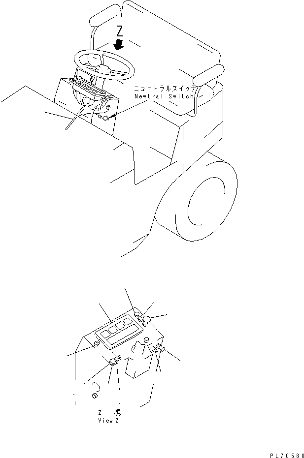 Rollers Komatsu / JV25CR-7 S/N 7201-UP(jv25cr-c) / ELECTRICAL SYSTEM (2/3) (MONITOR PANEL)(030070 : 1403)