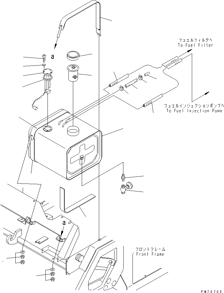 Rollers Komatsu / JV25DW-2 S/N 1201-UP(jv25dw0r) / FUEL TANK(#1232-)(030060 : 1302A)