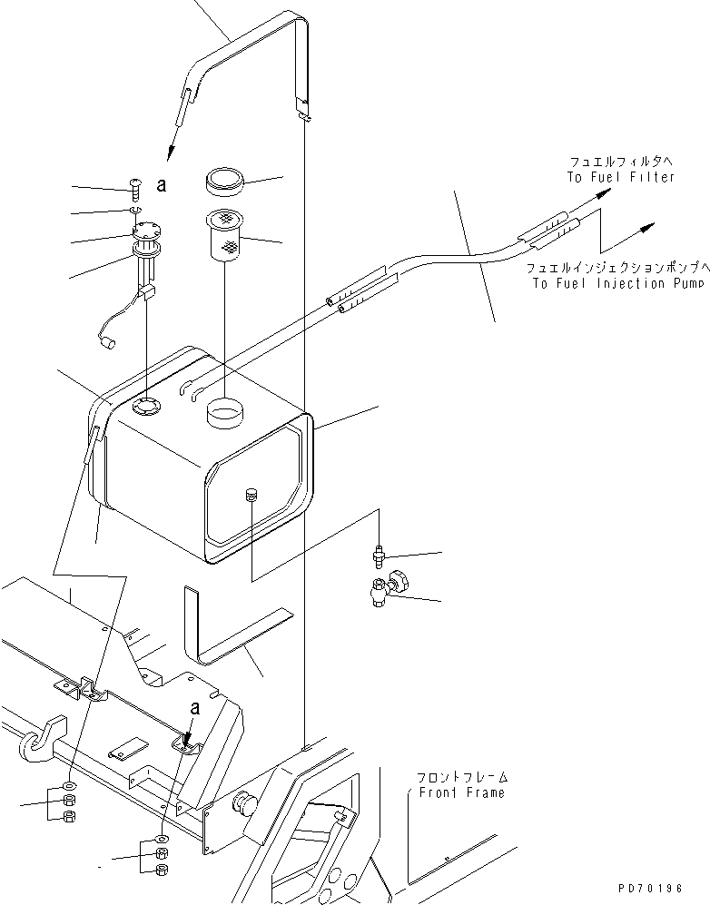 Rollers Komatsu / JV25W-1 S/N 5001-UP(jv25w-1r) / FUEL TANK(030040 : 1301)