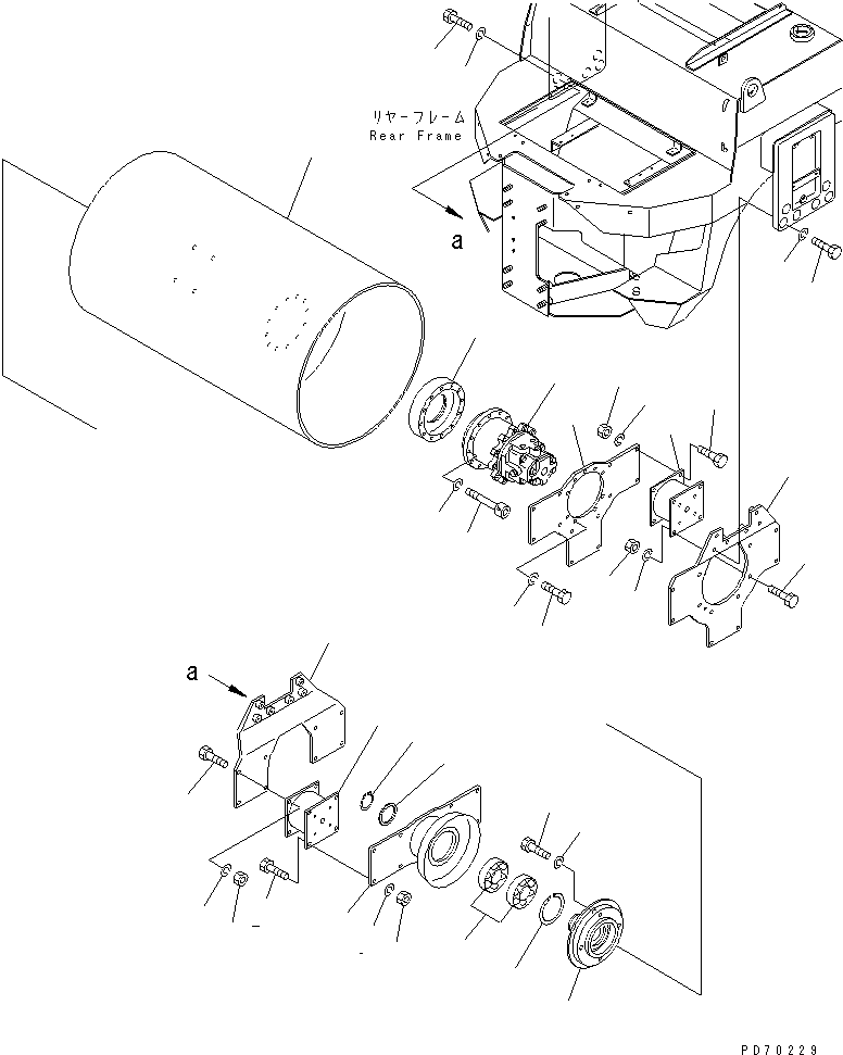 Rollers Komatsu / JV25W-1 S/N 5001-UP(jv25w-1r) / REAR ROLLER(060020 : 3413)