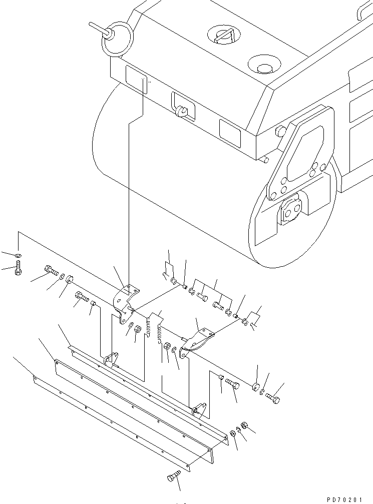 Rollers Komatsu / JV25W-1 S/N 5001-UP(jv25w-1r) / FRONT SCRAPER (1/2)(060040 : 3421)
