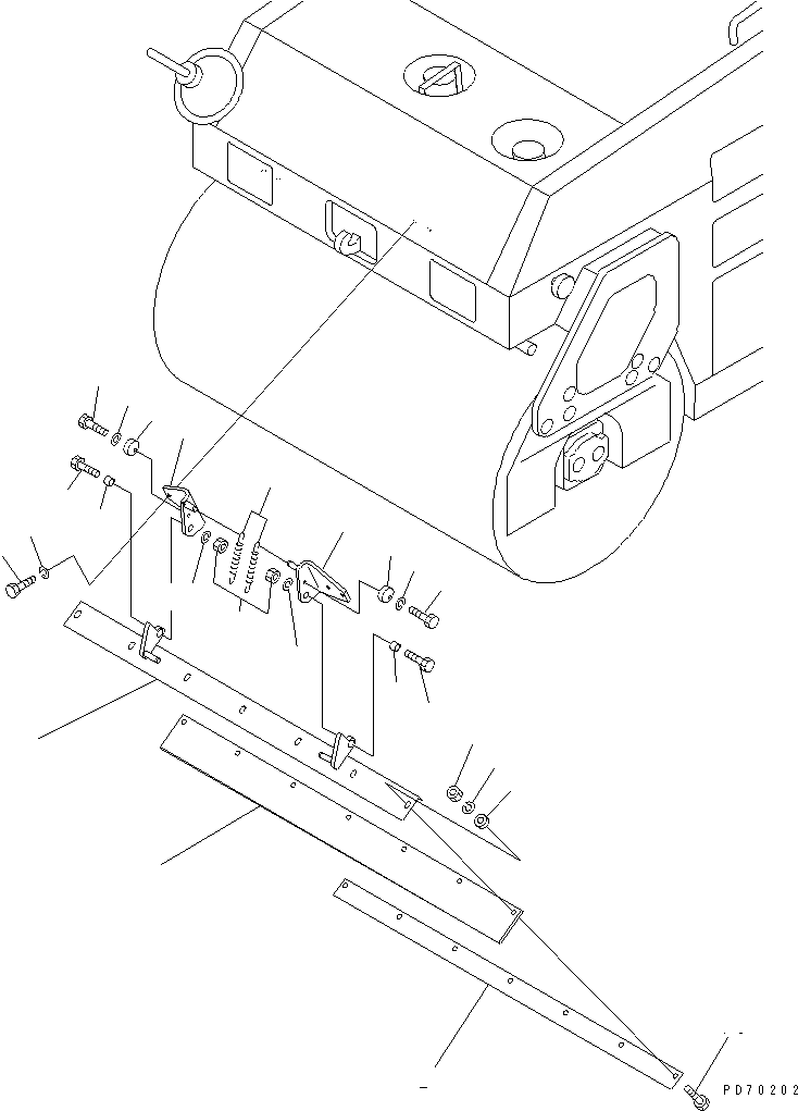 Rollers Komatsu / JV25W-1 S/N 5001-UP(jv25w-1r) / FRONT SCRAPER (2/2)(060050 : 3422)