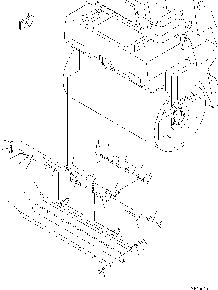 Rollers Komatsu / JV25W-1 S/N 5001-UP(jv25w-1r) / REAR SCRAPER (2/2)(060070 : 3432)