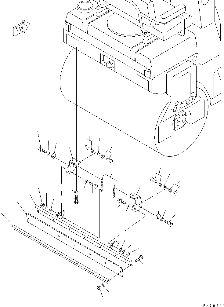 Rollers Komatsu / JV25W-2 S/N 5201-UP(jv25w-2r) / REAR SCRAPER (2/2) (REAR)(060060 : 3473)
