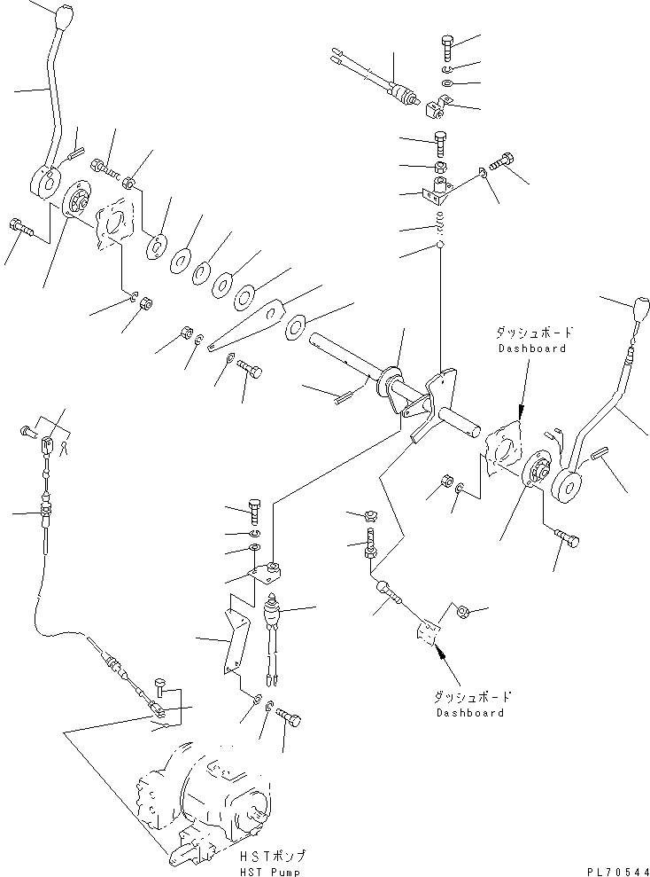 Rollers Komatsu / JV25W-2 S/N 5201-UP(jv25w-2r) / FORWARD AND REVERSE CONTROL LEVER(090020 : 4101)