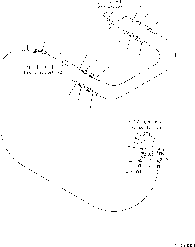 Rollers Komatsu / JV25W-2 S/N 5201-UP(jv25w-2r) / STEERING PIPING (2/5) (DELIVERY LINE)(090070 : 4522)