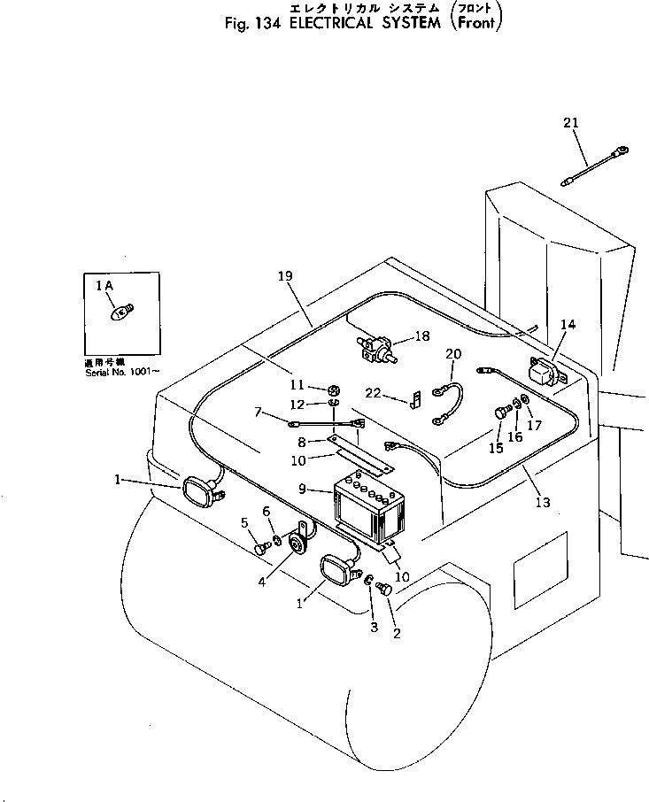 Rollers Komatsu / JV40C-1 S/N 1001-UP(jv40c-1c) / ELECTRICAL SYSTEM (FRONT)(030290 : 134)