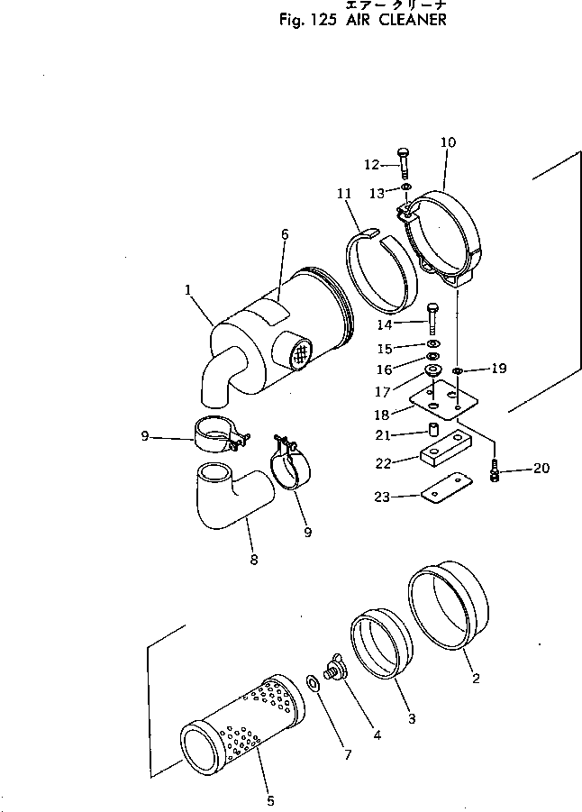 Rollers Komatsu / JV40C-1 S/N 1001-UP(jv40c-1r) / AIR CLEANER(030230 : 125)