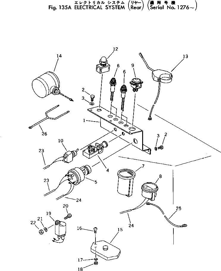 Rollers Komatsu / JV40C-1 S/N 1001-UP(jv40c-1r) / ELECTRICAL SYSTEM (REAR)(#1276-)(030310 : 135A)