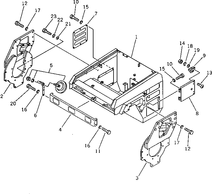 Rollers Komatsu / JV40CW-2 S/N 2001-UP(jv40cw0r) / FRONT FRAME AND ROLLER COVER(#2001-2700)(120010 : 5001)