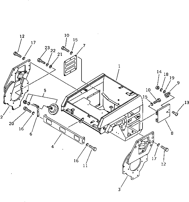 Rollers Komatsu / JV40CW-2 S/N 2001-UP(jv40cw0r) / FRONT FRAME AND ROLLER COVER(#2701-)(120020 : 5001A)