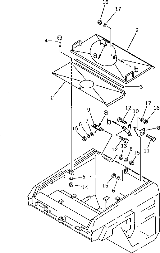 Rollers Komatsu / JV40CW-2 S/N 2001-UP(jv40cw0r) / BONNET(#2001-2700)(120030 : 5002)