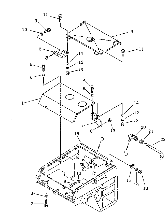 Rollers Komatsu / JV40CW-2 S/N 2001-UP(jv40cw0r) / BONNET(#2701-)(120040 : 5002A)