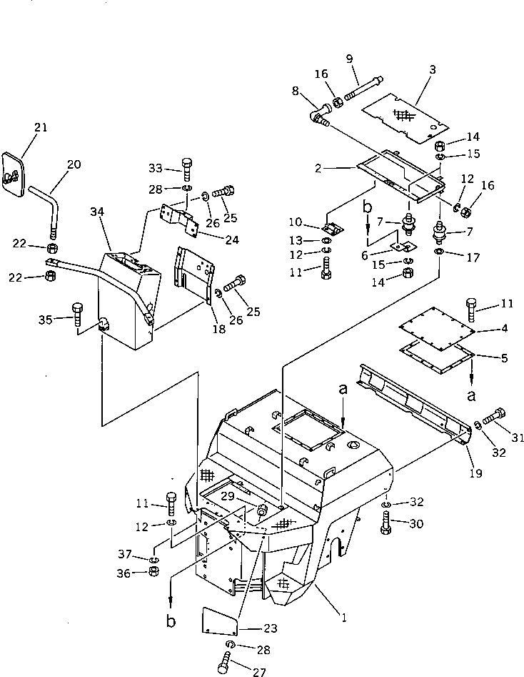 Rollers Komatsu / JV40CW-2 S/N 2001-UP(jv40cw0r) / REAR FRAME AND DASHBOARD ? FLOOR PLATE(#2001-2700)(120050 : 5102)