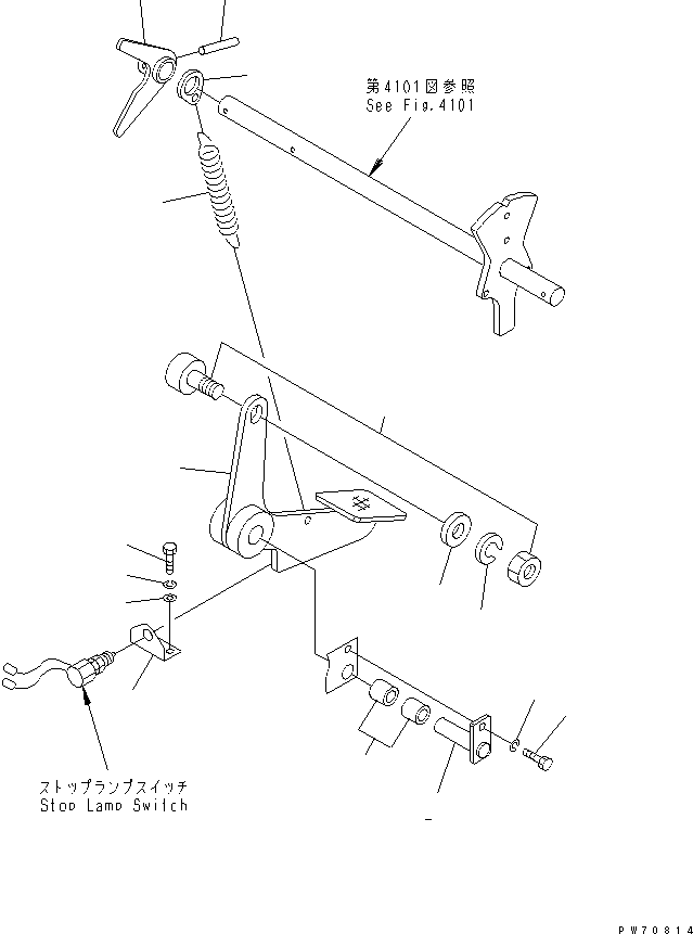 Rollers Komatsu / JV40CW-5 S/N 6001-UP(jv40cw2r) / BRAKE PEDAL AND LINKAGE(090050 : 4301)