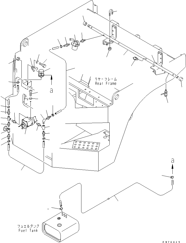 Rollers Komatsu / JV40CW-5 S/N 6001-UP(jv40cw2r) / OIL SPRAY PIPING(150100 : 6511)