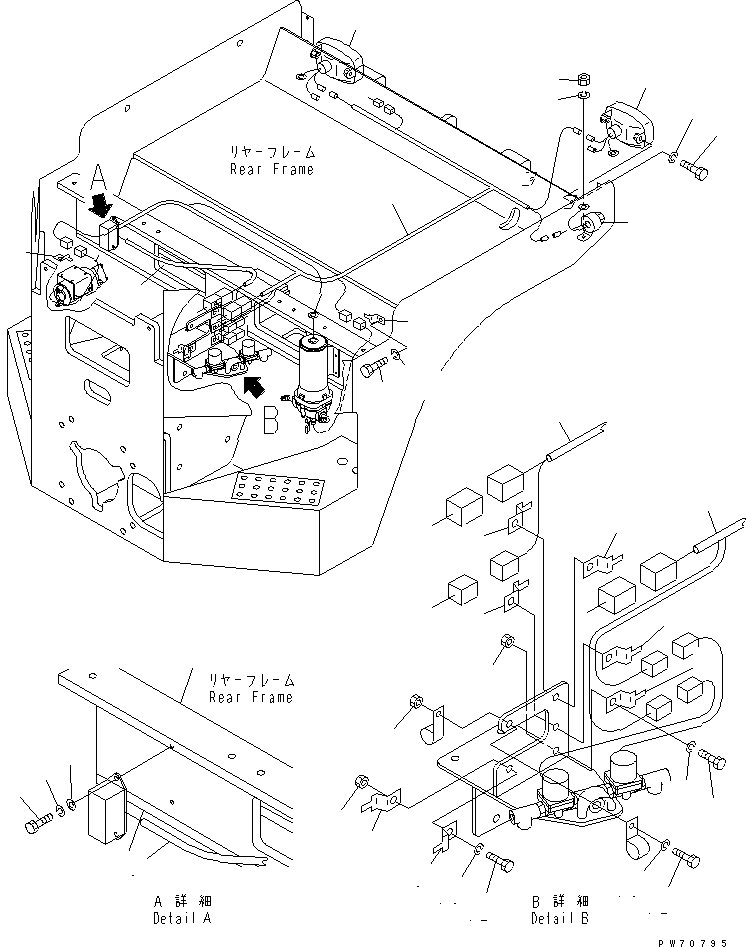 Rollers Komatsu / JV40DW-5 S/N 6001-UP(jv40dw0r) / ELECTRICAL SYSTEM (2/3) (REAR FRAME LINE)(030060 : 1403)
