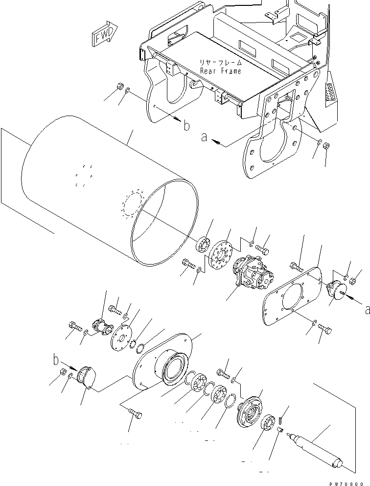 Rollers Komatsu / JV40DW-5 S/N 6001-UP(jv40dw0r) / REAR ROLLER(060020 : 3415)