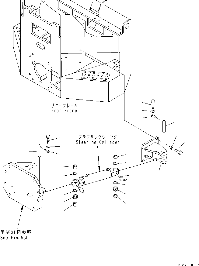 Rollers Komatsu / JV40DW-5 S/N 6001-UP(jv40dw0r) / STEERING CYLINDER MOUNTING PARTS(090060 : 4501)