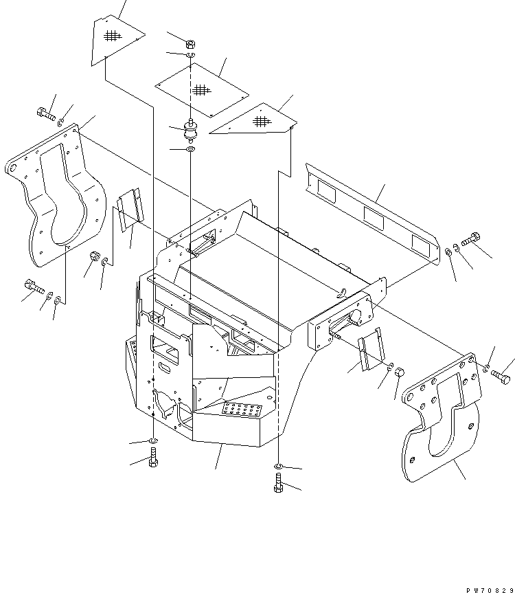 Rollers Komatsu / JV40DW-5 S/N 6001-UP(jv40dw0r) / REAR FRAME AND COVER(120030 : 5101)