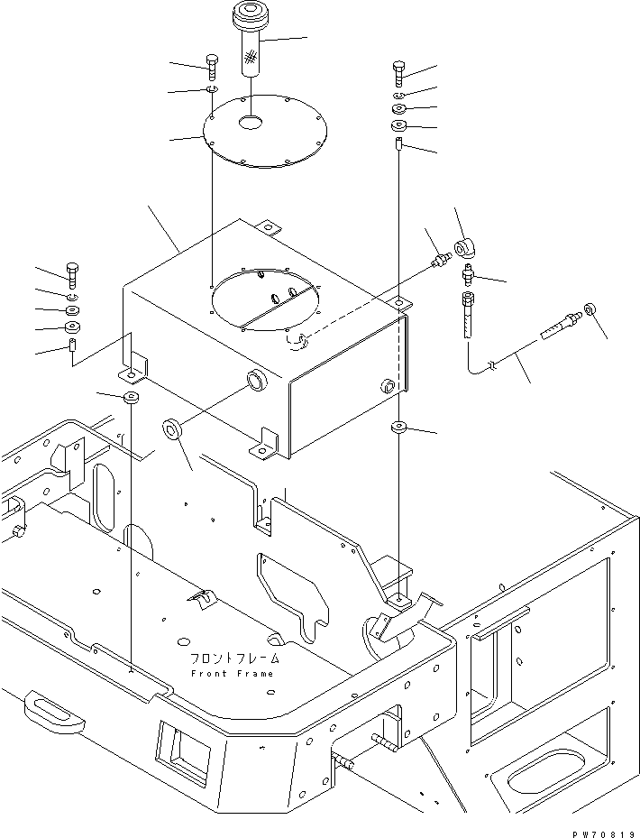 Rollers Komatsu / JV40DW-5 S/N 6001-UP(jv40dw0r) / HYDRAULIC OIL TANK(150010 : 6001)