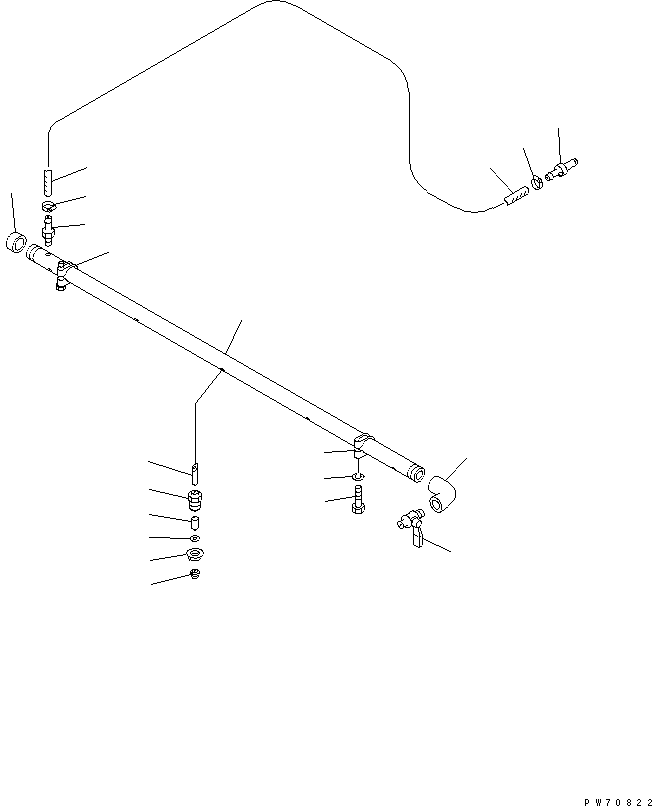 Rollers Komatsu / JV40DW-5 S/N 6001-UP(jv40dw0r) / WATER SPRAY PIPING (2/3) (WATER PUMP TO FRONT NOZZLE)(150070 : 6503)