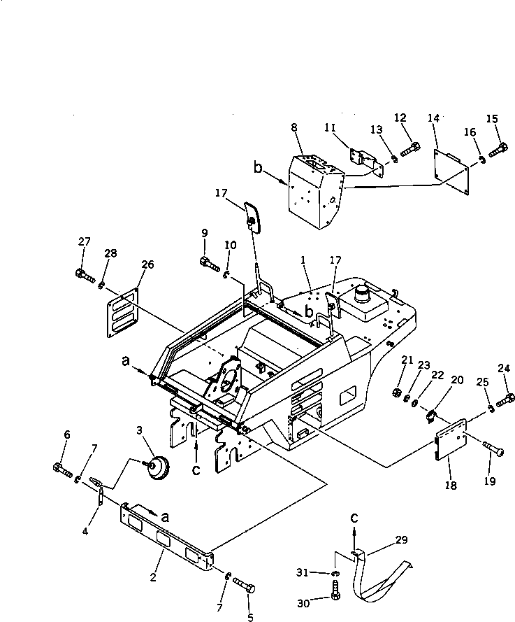 Rollers Komatsu / JW30-1 S/N 1001-UP(jw30-1r) / FRAME AND COVER (1/3)(120010 : 5001)