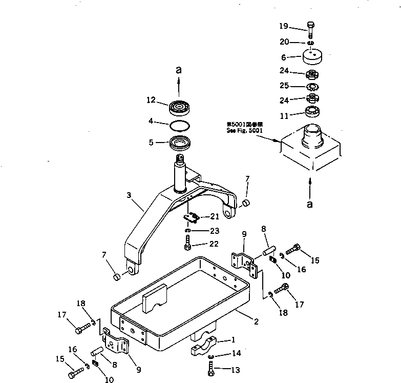 Rollers Komatsu / JW30-1 S/N 1001-UP(jw30-1r) / STEERING YOKE(120040 : 5501)